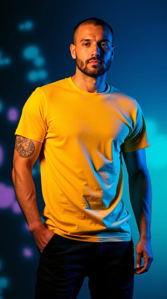 Musterd Yellow Unisex Plain T-shirt | THE VIBZ